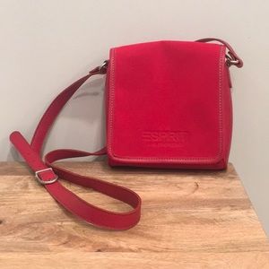 Red Esprit cross body purse